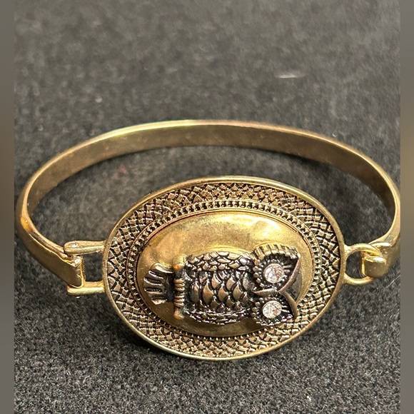 Vintage- Owl clamp closure bracelet - Picture 5 of 5
